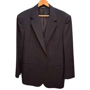 Brooks Brothers Blazer Mens 43R Golden Fleece Super 120 Loro Piana Wool Black